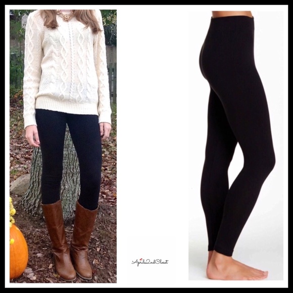 BASIC BLACK KNIT LEGGINGS A2C - Picture 5 of 8